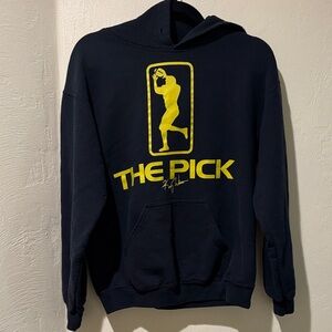 University of Oregon Ducks “The Pick” Vintage Black Hoodie with Yellow Graphic S